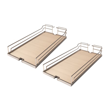 Kessebohmer Arena 17 Inch Wide Dispensa Trays for Cabinet Pull Out Frames - Set of Two Champagne / Maple
