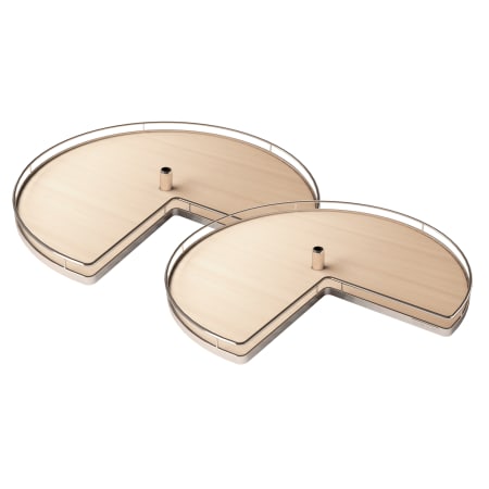 Kessebohmer 32 Inch Diameter Lazy Susan Kidney Shelves Only - Set of Two Champagne / Maple