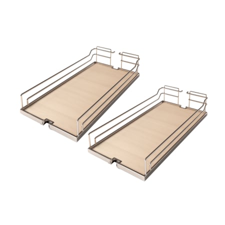 Kessebohmer Arena 7 Inch Wide Dispensa Trays for Cabinet Pull Out Frames - Set of Two Champagne / Maple