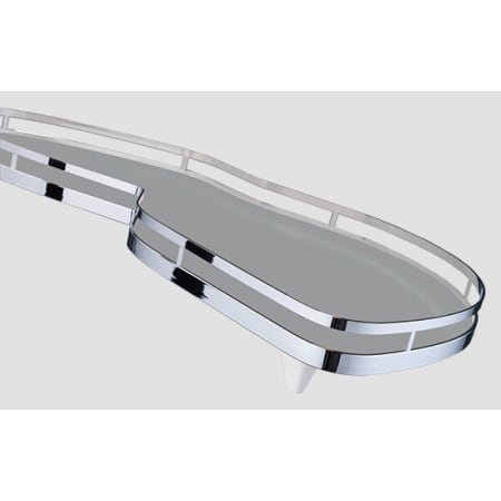 Kessebohmer LeMans Right Swing 32-1/4 Inch Wide Blind Corner Organizer Chrome / Anthracite