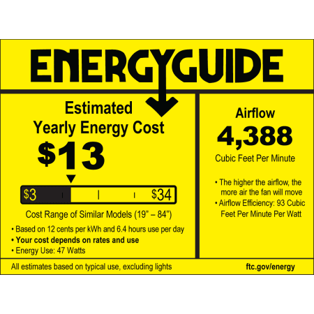 Hatteras Bay Patio 60" Energy Guide