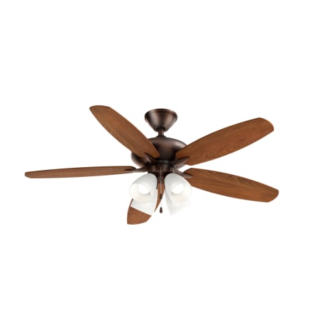 Kichler Renew Premier 52" 5 Blade Indoor Ceiling Fan with 4 Light LED Light Kit Oil Brushed Bronze