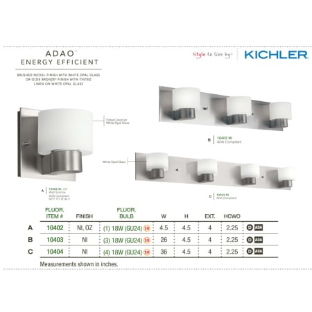 The Kichler Adao Collection from the Kichler Catalog.