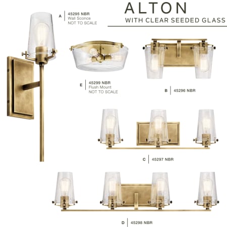 Kichler Alton Collection in Natural Brass