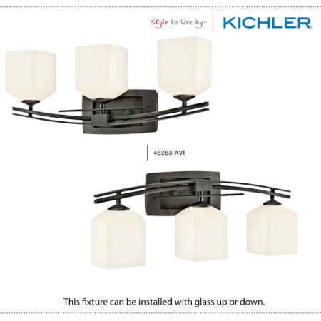 The Kichler Brinbourne Collection can be installed with glass up or down.