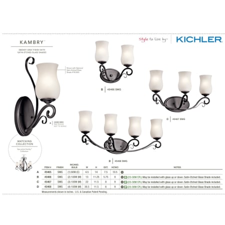 The Kichler Kambry Collection from the Kichler Catalog.