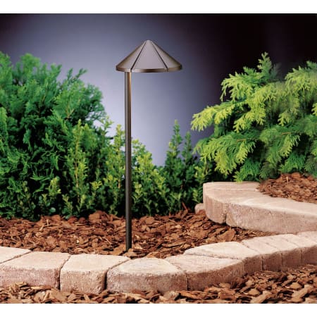Kichler Single Six Groove 12V Bollard Path Light Textured Architectural Bronze