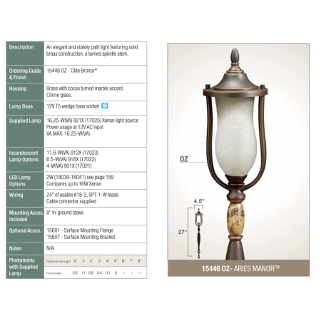 Kichler 15446OZ Path Light Specifications