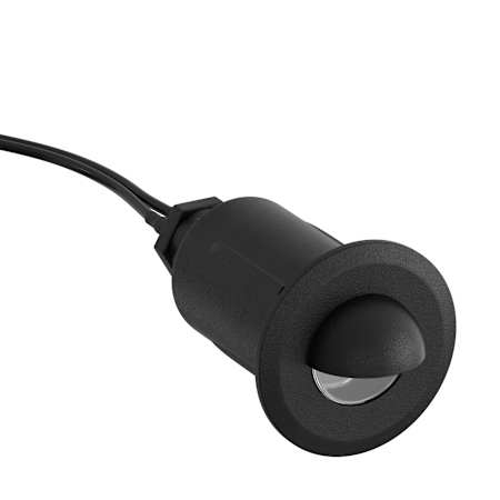 Kichler Single 1" Wide 12V In-Ground Well Light with Cowl Black Brass