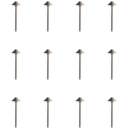 Kichler 15" Tall 2700K LED Landscape Path Light - Set of (12) Lights Textured Architectural Bronze