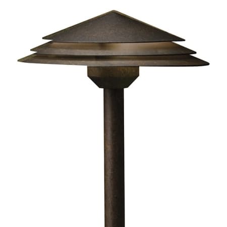 Kichler Round Tiered 21" LED Path and Spread Light - 2700K Aged Bronze
