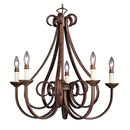 Kichler Dover 26" Wide 5 Light Candle-Style Chandelier Tannery Bronze