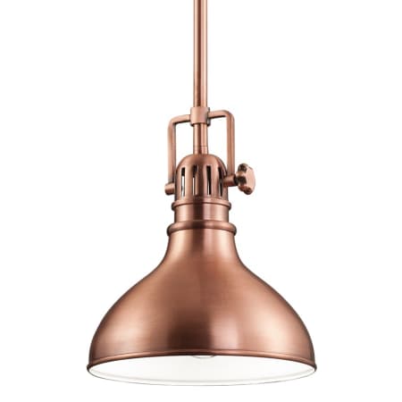 Kichler Hatteras Bay Single Light 8" Wide Mini Pendant Antique Copper