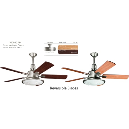 This fan includes reversible blades