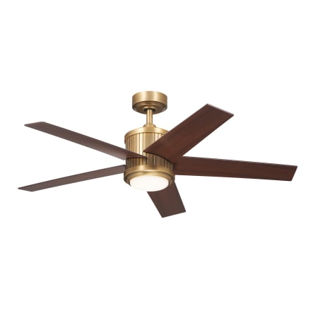 Kichler Brahm 48" 5 Blade Indoor LED Ceiling Fan with Remote Control Natural Brass
