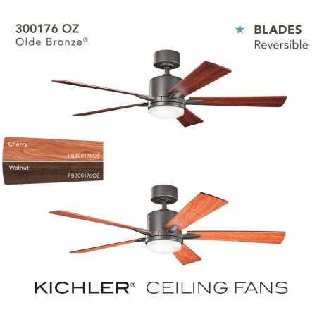 The blades on this fan are reversible Cherry / Walnut finishes