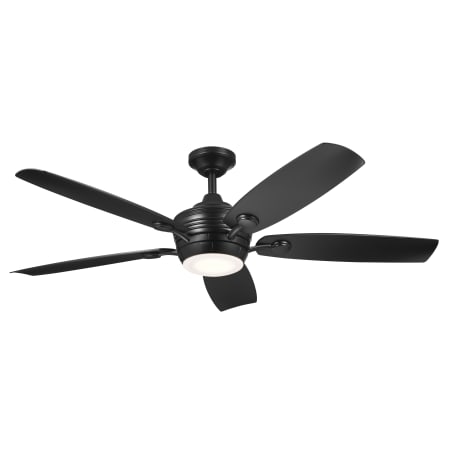 Kichler Tranquil 56" 5 Blade Indoor / Outdoor LED Ceiling Fan with Remote Control Satin Black