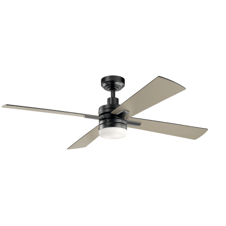 Kichler Lija 52" 4 Blade LED Indoor Ceiling Fan with Remote Control Satin Black