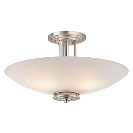 Kichler Hendrik 4 Light Semi-Flush Indoor Ceiling Fixture Brushed Nickel