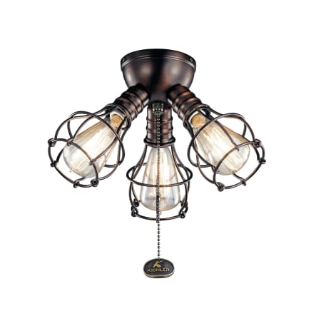 Kichler Industrial 3 Light LED Light Kit Oil Brushed Bronze