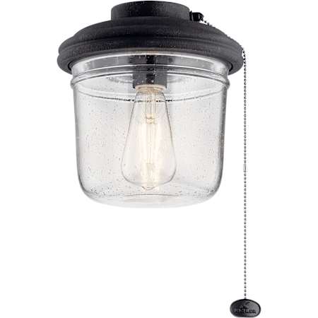 Kichler Yorke 9" Wide Single LED Ceiling Fan Light Kit Distressed Black
