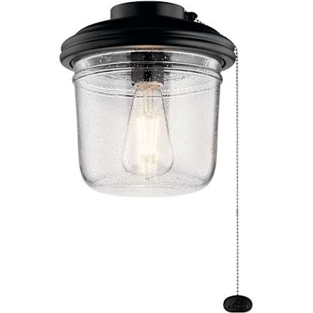 Kichler Yorke 9" Wide Single LED Ceiling Fan Light Kit Satin Black