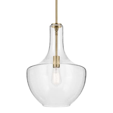 Kichler Everly 14" Wide Pendant Natural Brass / Clear