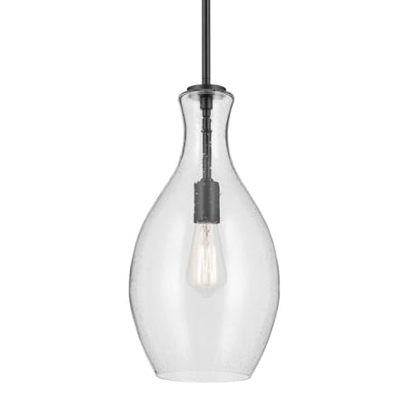 Kichler Everly 9" Wide Mini Pendant Black / Clear