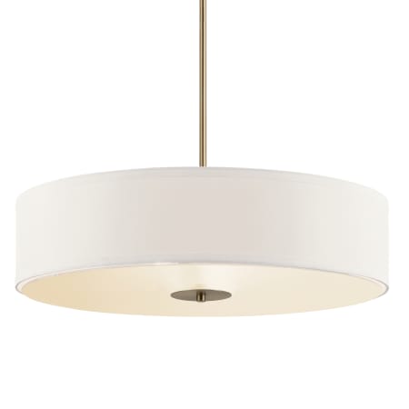 Kichler Convertible 24" Wide 3 Light Drum Pendant / Semi-Flush Ceiling Fixture Classic Bronze