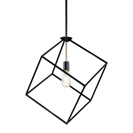 Kichler Cartone 17" Wide Single Pendant Black