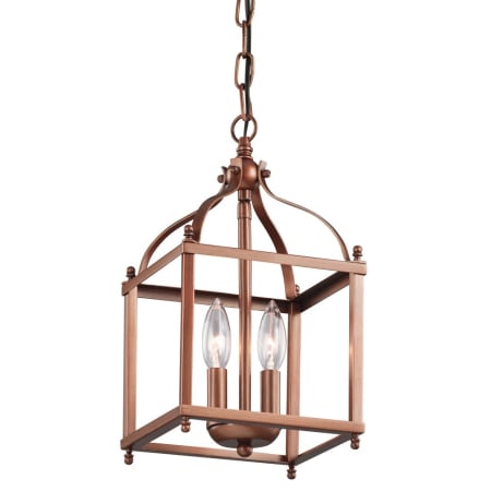 Kichler Larkin 2 Light 8" Wide Mini Pendant Antique Copper