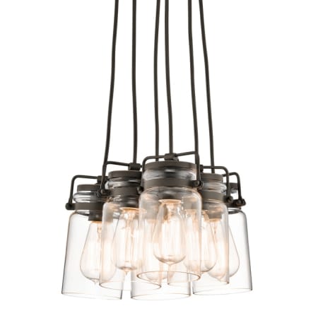 Kichler Brinley 6 Light 12" Wide Pendant with Canning Jar Style Shades Olde Bronze