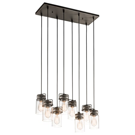 Kichler Brinley 8 Light 26" Wide Pendant with Canning Jar Style Shades Olde Bronze