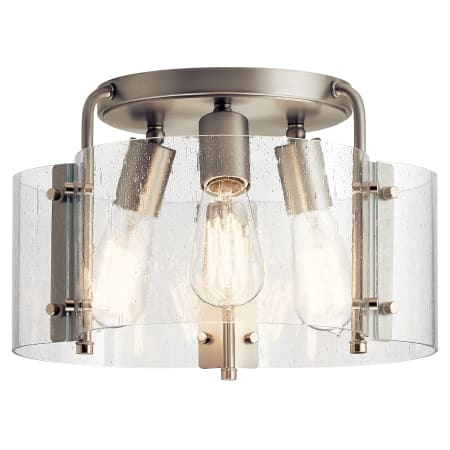 Kichler Thoreau 14" Wide Semi -Flush Ceiling Fixture Brushed Nickel