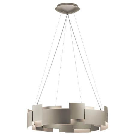 Kichler Moderne 2 Light 26.5" Wide 1 Tier LED Abstract Drum Chandelier Satin Nickel