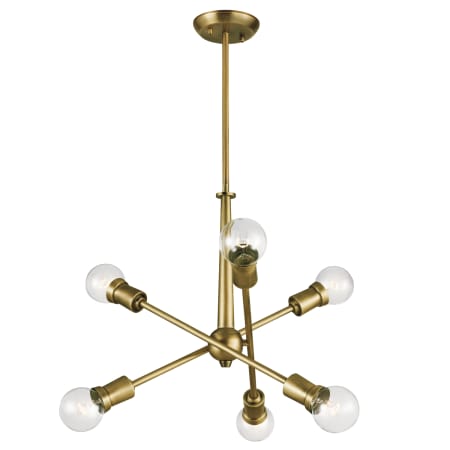 Kichler Armstrong 6 Light 20" Wide Sputnik Chandelier Natural Brass
