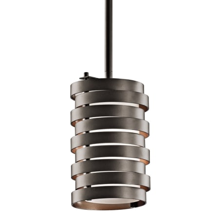 Kichler Roswell Single Light 5" Wide Cylinder Pendant Olde Bronze