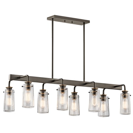 Kichler Braelyn 8 Light 42" Seeded Glass Chandelier Olde Bronze