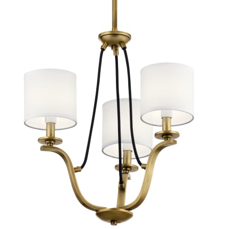 Kichler Thisbe 3 Light 18" Wide Chandelier Natural Brass