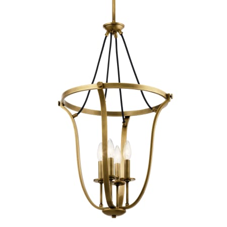 Kichler Thisbe 4 Light 18" Wide Taper Candle Pendant Natural Brass