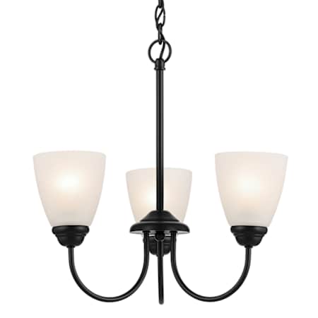 Kichler Jolie 3 Light 18" Wide Chandelier Black