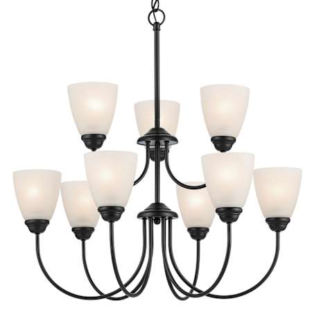 Kichler Jolie 9 Light 28" Wide Chandelier Black