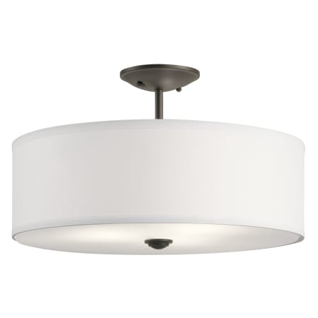Kichler Shailene 3 Light 18" Wide Semi-Flush Drum Ceiling Fixture Olde Bronze