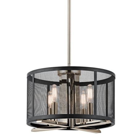 Kichler Titus 4 Light 14.25" Wide Pendant with Metal Shade Polished Nickel