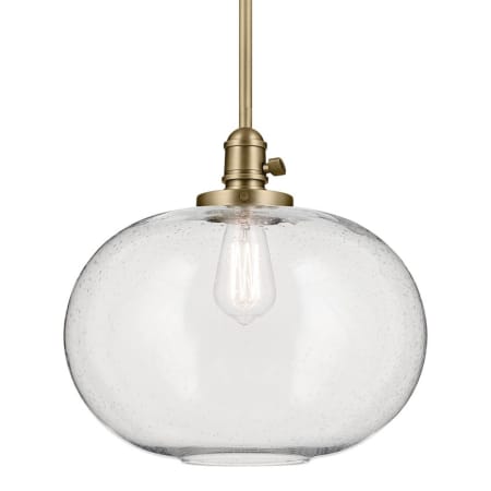Kichler Avery 15" Wide Pendant Natural Brass