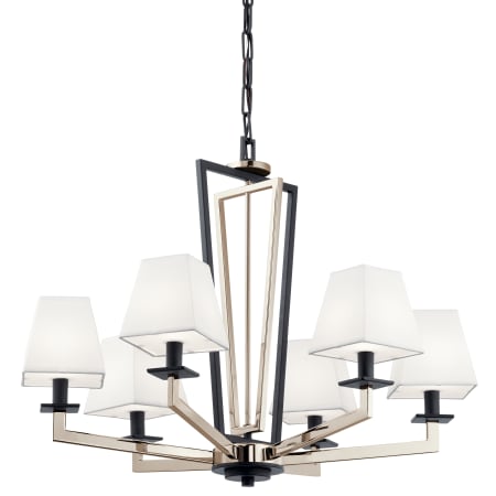 Kichler Dancar 6 Light 28" Wide Chandelier Polished Nickel