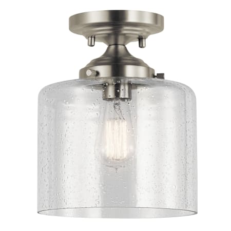 Kichler Winslow 9" Wide Semi-Flush Ceiling Fixture Brushed Nickel
