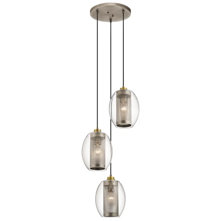 Kichler Asher 3 Light 17-1/4" Wide Multi Light Pendant Antique Pewter
