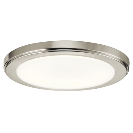 Kichler Zeo 10" Wide Edge Lit LED Flush Mount Drum Ceiling Fixture - 3000K Brushed Nickel
