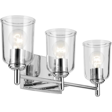 Kichler Shailene 3 Light 21" Wide Vanity Light Chrome / Clear